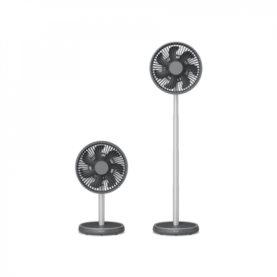 Duux Fan | Rize Flex | Stand Fan | Grey | Diameter 21 cm | Number of speeds 4 | Oscillation | 10 W