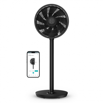 Duux Fan | Whisper Flex 2 | Stand Fan | Black | Diameter 34 cm | Number of speeds 30 | Oscillation | 2-21.5 W | Remote control