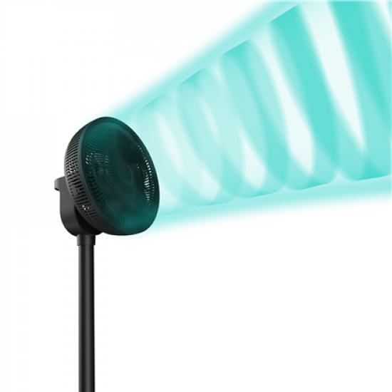 Duux Fan | Whisper Flex 2 | Stand Fan | Black | Diameter 34 cm | Number of speeds 30 | Oscillation | 2-21.5 W | Remote control