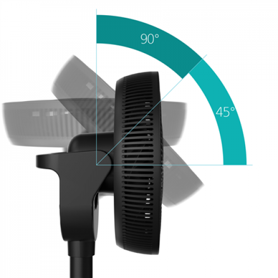 Duux Fan | Whisper Flex 2 | Stand Fan | Black | Diameter 34 cm | Number of speeds 30 | Oscillation | 2-21.5 W | Remote control