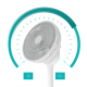 Duux Fan | Whisper Flex 2 | Stand Fan | White | Diameter 34 cm | Number of speeds 30 | Oscillation | 2-21.5 W | Remote control