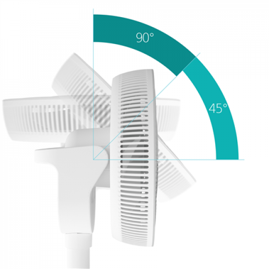 Duux Fan | Whisper Flex 2 | Stand Fan | White | Diameter 34 cm | Number of speeds 30 | Oscillation | 2-21.5 W | Remote control