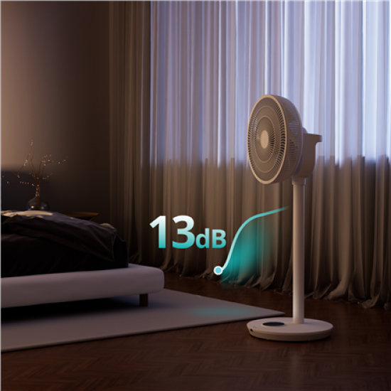 Duux Fan | Whisper Flex 2 | Stand Fan | White | Diameter 34 cm | Number of speeds 30 | Oscillation | 2-21.5 W | Remote control