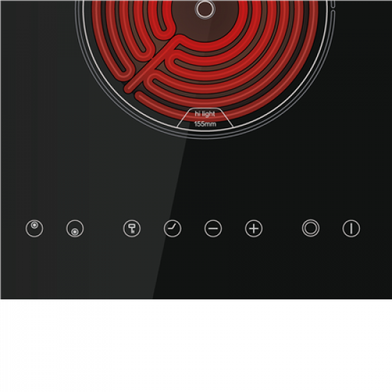 CATA Hob | TD 3002 BK | Vitroceramic | Number of burners/cooking zones 2 | Touch | Timer | Black