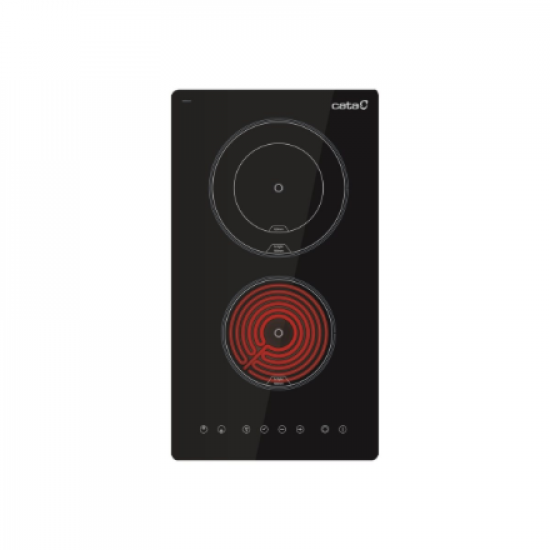 CATA Hob | TD 3002 BK | Vitroceramic | Number of burners/cooking zones 2 | Touch | Timer | Black