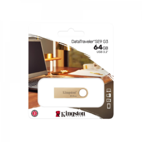 Kingston DataTraveler SE9 G3 | 64 GB | USB 3.2 | Gold