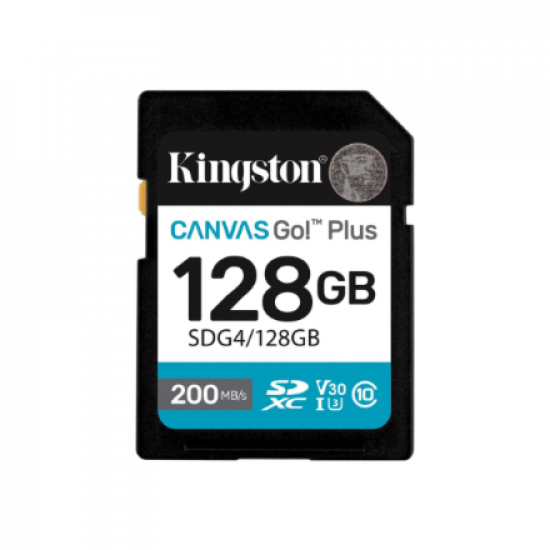 Kingston | Canvas Go! Plus | 128 GB | SD | Flash memory class Class 10, UHS-I, U3, V30