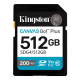Kingston | Canvas Go! Plus | 512 GB | SD | Flash memory class Class 10, UHS-I, U3, V30