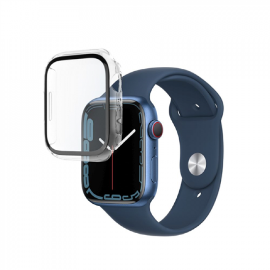 Fixed | Pure protective case with tempered glass for Apple Watch 46mm | Clear