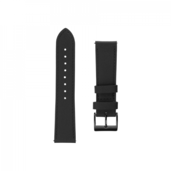 Fixed | Leather Strap with Quick Release 22mm for Smartwatch | Black
