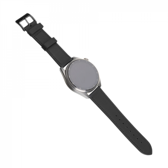Fixed | Leather Strap with Quick Release 22mm for Smartwatch | Black