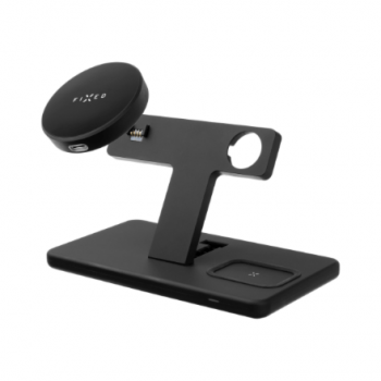 Fixed | MagPowerstation 3-in-1 wireless charging stand with MagSafe mount support | FIXMPOS-BK | Black