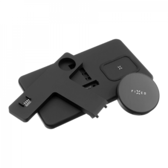 Fixed | MagPowerstation 3-in-1 wireless charging stand with MagSafe mount support | FIXMPOS-BK | Black