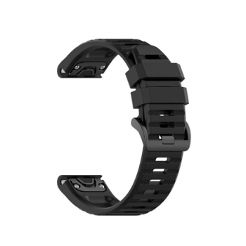 Fixed | Silicone Strap for Garmin QuickFit 22mm | Black