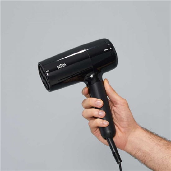 Braun Hair dryer | BRHD225E | 2200 W | Number of temperature settings 3 | Ionic function | Diffuser nozzle | Black