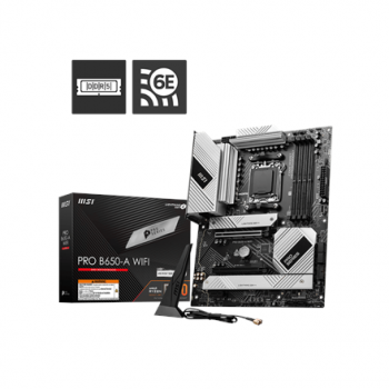 MSI PRO B650-A WIFI | Processor family AMD | Processor socket AM5 | DDR5 | Supported hard disk drive interfaces SATA, M.2 | Number of SATA connectors 6