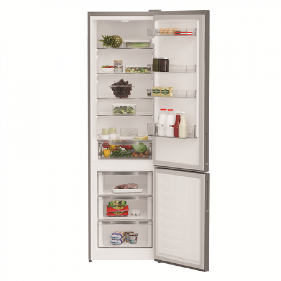 INDESIT INKS 1401 S4E | Energy efficiency class E | Free standing | Combi | Height 202.5 cm | Fridge net capacity 266 L | Freezer net capacity 120 L | 38 dB | Silver