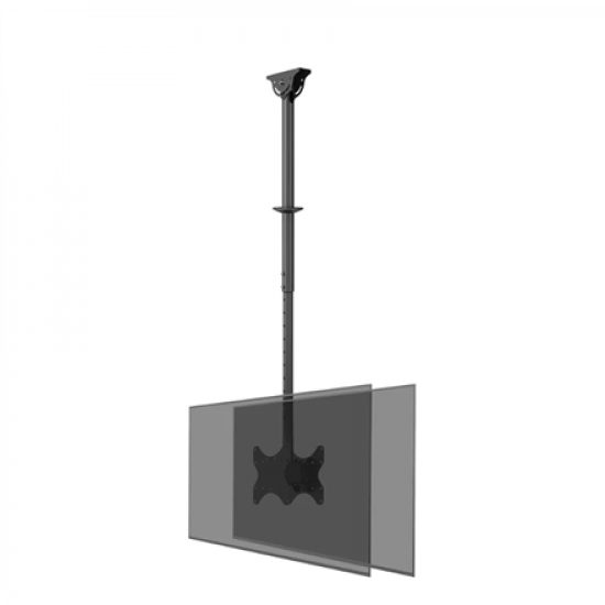 Neomounts CL35-340BL22 Dual Monitor/TV Mount Ceiling | Adjustable Height, Rotate, Tilt, Swivel | 23-42 