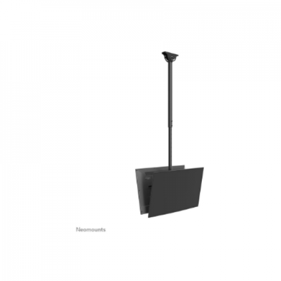 Neomounts CL35-340BL22 Dual Monitor/TV Mount Ceiling | Adjustable Height, Rotate, Tilt, Swivel | 23-42 