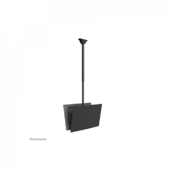 Neomounts CL35-340BL22 Dual Monitor/TV Mount Ceiling | Adjustable Height, Rotate, Tilt, Swivel | 23-42 