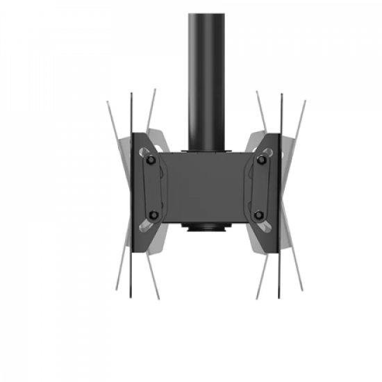 Neomounts CL35-340BL22 Dual Monitor/TV Mount Ceiling | Adjustable Height, Rotate, Tilt, Swivel | 23-42 