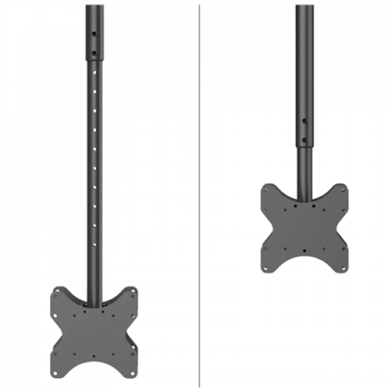 Neomounts CL35-340BL22 Dual Monitor/TV Mount Ceiling | Adjustable Height, Rotate, Tilt, Swivel | 23-42 