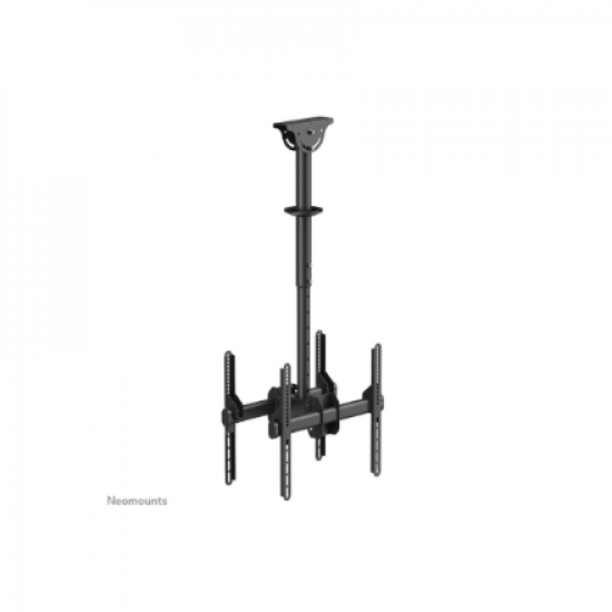 Neomounts NM-C440DBLACK Dual monitor/TV mount ceiling | Adjustable Height, Rotate, Tilt, Swivel | 32-60 