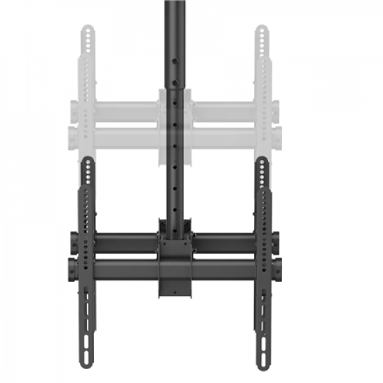 Neomounts NM-C440DBLACK Dual monitor/TV mount ceiling | Adjustable Height, Rotate, Tilt, Swivel | 32-60 