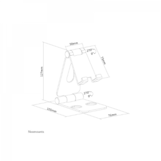 Neomounts | DS10-160SL1 | Adjustable | Phone stand | Silver | 7 