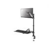 Neomounts Desk Mount | DS90-325BL1 Sit-stand workstation desk | Adjustable Height, Rotate, Tilt, Swivel | 17-32 