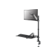 Neomounts Desk Mount | DS90-325BL1 Sit-stand workstation desk | Adjustable Height, Rotate, Tilt, Swivel | 17-32 