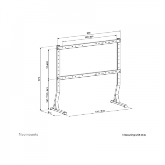Neomounts Desk Mount | DS45-430BL18 TV stand | Adjustable Height | 45-90 