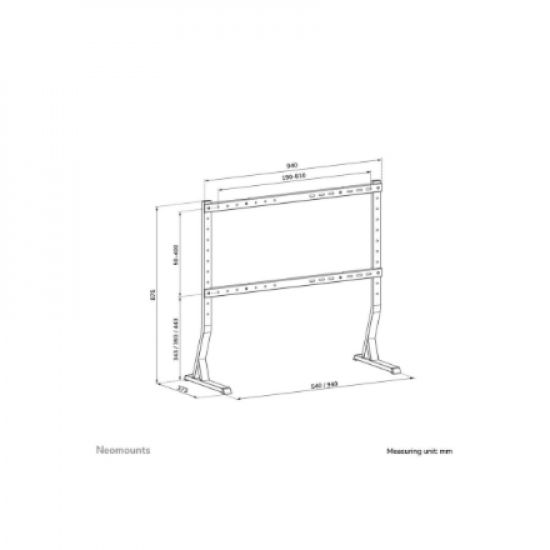 Neomounts Desk Mount | DS45-430BL18 TV stand | Adjustable Height | 45-90 