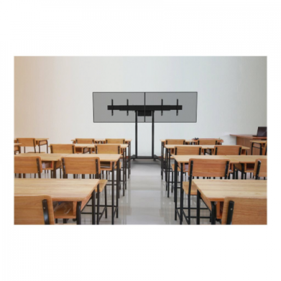 Neomounts Floor stand | FL55-875BL1 TV trolley | Adjustable Height | 55-100 