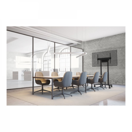 Neomounts Floor stand | FL55-875BL1 TV trolley | Adjustable Height | 55-100 