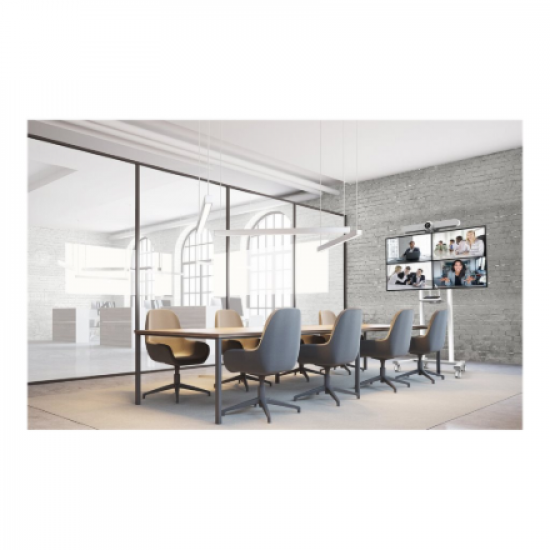 Neomounts Floor stand | FL55-875WH1 TV trolley | Adjustable Height | 55-100 