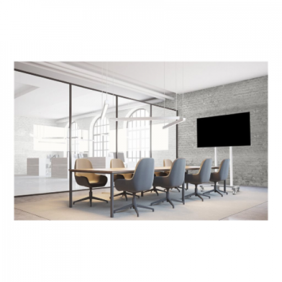 Neomounts Floor stand | FL55-875WH1 TV trolley | Adjustable Height | 55-100 
