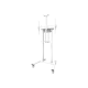 Neomounts Floor stand | FL55-875WH1 TV trolley | Adjustable Height | 55-100 