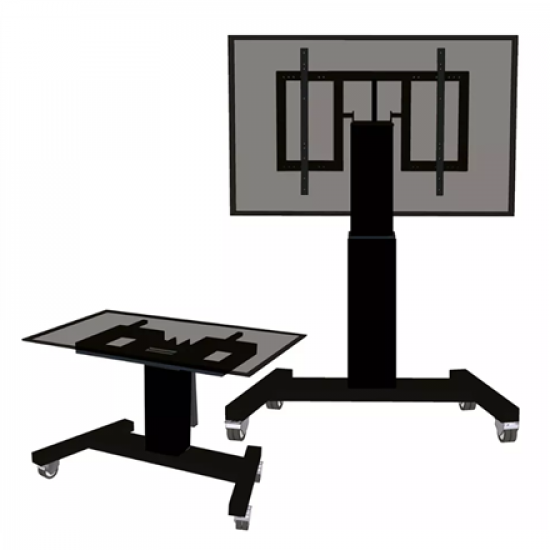 Neomounts Floor stand | PLASMA-M2500TBLACK TV trolley | Adjustable Height, Tilt | 42-100 