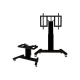 Neomounts Floor stand | PLASMA-M2500TBLACK TV trolley | Adjustable Height, Tilt | 42-100 