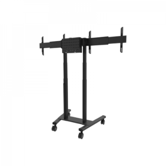Neomounts Floor stand | ADM-875BL2 Dual screen adapter | Adjustable Height | 42-65 