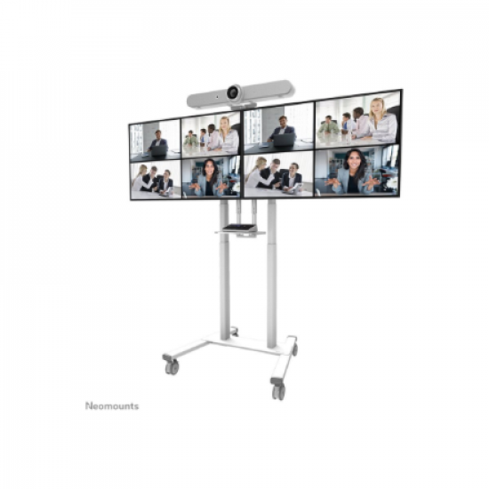 Neomounts Floor stand | ADM-875WH2 Dual screen adapter | Adjustable Height | 42-65 