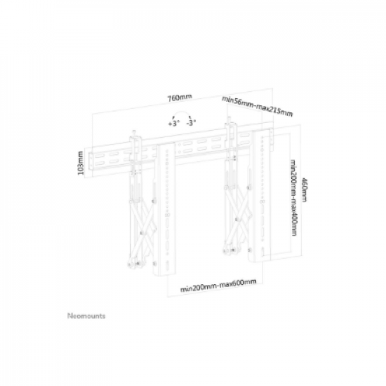 Neomounts Wall mount | LED-VW1000BLACK Videowall wall mount | 40-75 