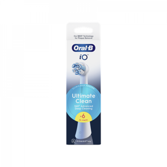Oral-B | Replaceable toothbrush heads | iO UltimateClean | Heads | For adults | Number of brush heads included 6 | White