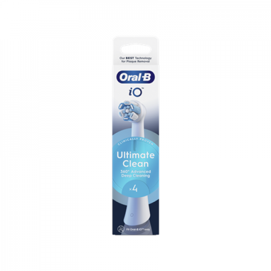 Oral-B | Replaceable toothbrush heads | iO UltimateClean | Heads | For adults | Number of brush heads included 4 | White