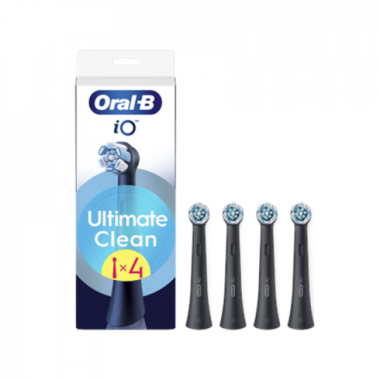 Oral-B | Replaceable toothbrush heads | iO UltimateClean | Heads | For adults | Number of brush heads included 4 | Black
