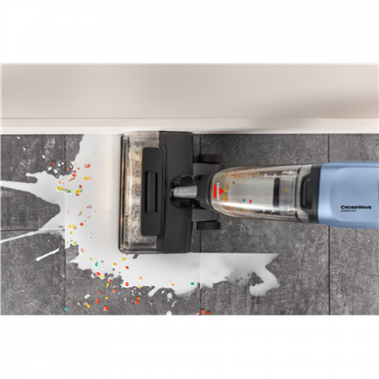 Bissell Vacuum Cleaner | CrossWave EdgeFind Select All-in-one Multi-surface | Corded operating | Washing function | 290-340 W | Black/Lake Blue/Silver