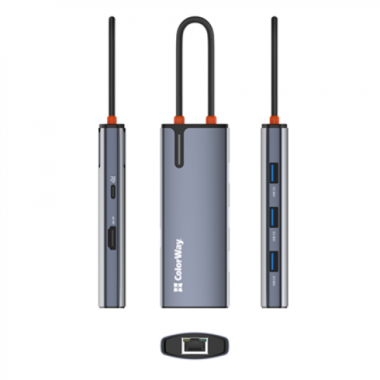ColorWay 6-in-1 Docking Station | CW-HUB02 | 100 W