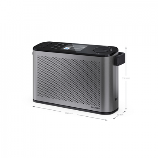Sharp OSAKA Stereo Portable Digital Radio | DR-P540(GY) | USB port | Bluetooth | FM radio | Wireless connection