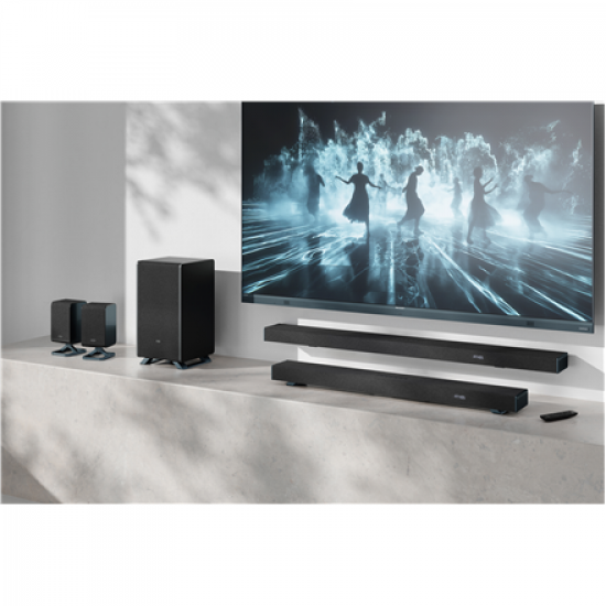 Sharp | 3.1.2 Dolby Atmos/DTS:X Soundbar with Wireless Subwoofer | HT-SBW53121(BK) | Bluetooth